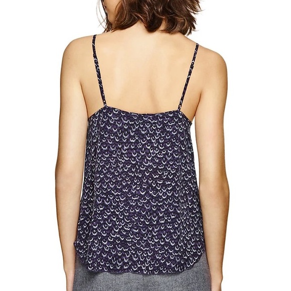 Wilfred Minou silk Camisole - purple feather print, Size Small - Picture 8 of 8